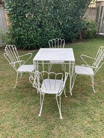 Set sedie  tavolo da giardino vintage