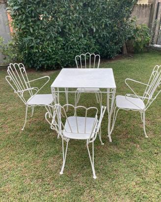 Set sedie  tavolo da giardino vintage