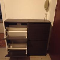 scarpiera legno scuro