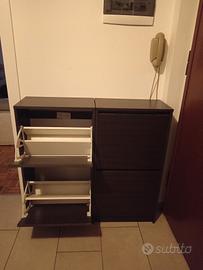 scarpiera legno scuro