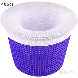 40 pz Calzini skimmer piscina filtro rete foglie