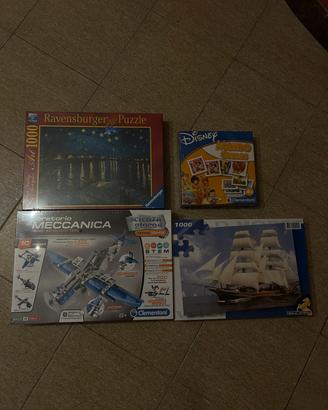 Lotto 4 giochi nuovi puzzle Ravensburger e Memory