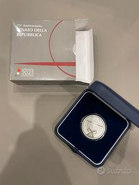 Mineta collezione 75 senato repubblica argento