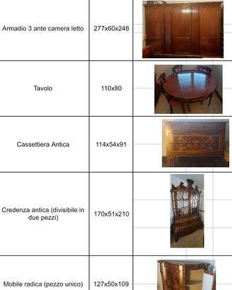  Set mobili salone e bagno