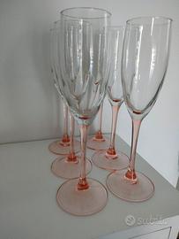 Flute con base rosata