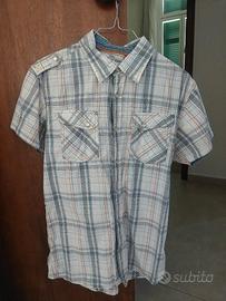 Camicia western cowboy maniche corte, taglia S/M