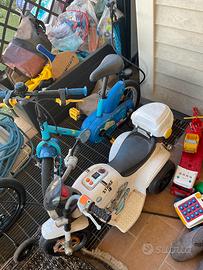 Bicicletta con rotelle btwin 2 3 4 anni con moto