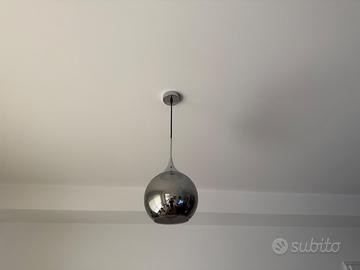 Set 4 lampadari a sospensione cromati moderni
