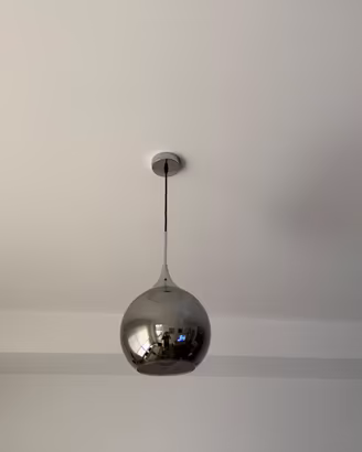 Set 4 lampadari a sospensione cromati moderni