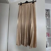 Gonna plissettata oro