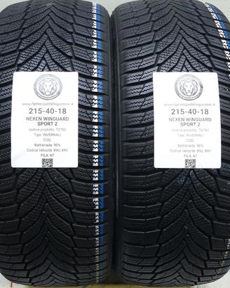2 GOMME 215 40 18 NEXEN A72782
