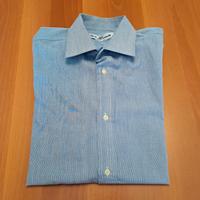 Camicia uomo celeste cotone taglia 40