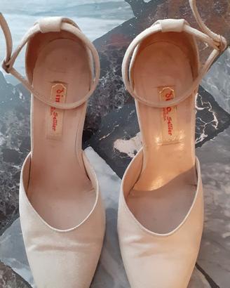 scarpe bianche sposa scamosciate 37 vintage