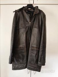 Giubbotto vera pelle tg 52 marca Conbipel con capp