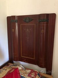 Due testate letto legno dipinte antiche