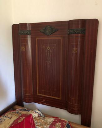 Due testate letto legno dipinte antiche