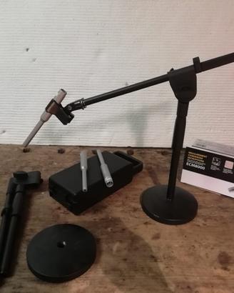 Microfono e mini asta da tavolo con clip