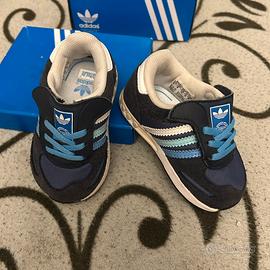 Scarpe bimbo Adidas tg 19 blu sneakers Ortholite