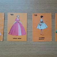 4 carte vestito Barbie reginetta del ballo 
