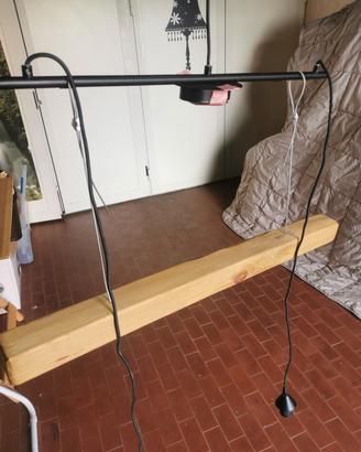 lampadario stile industrial con 2 para lumi 