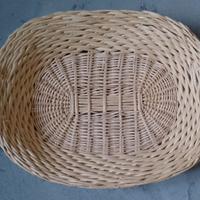 Cesto in vimini beige chiaro