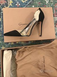 Scarpe tacco decolletè nero - Gianvito Rossi Plexi