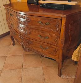 Cassettiera in legno naturale 