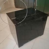 TV b\n Brionvega mod. CUBO con carrello originale.