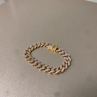 Bracciale cubano con pietre moissanite