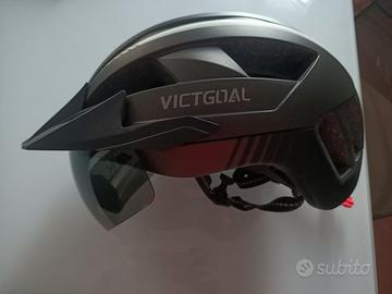 Casco bici LED, Occhiali Protettivi Magnetici