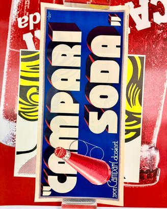 Manifesto Campari Soda Chiozzani originale Vintage