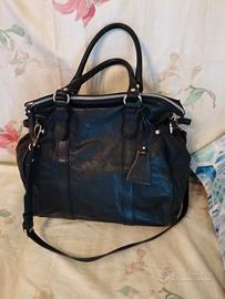 borsa in pelle nera 