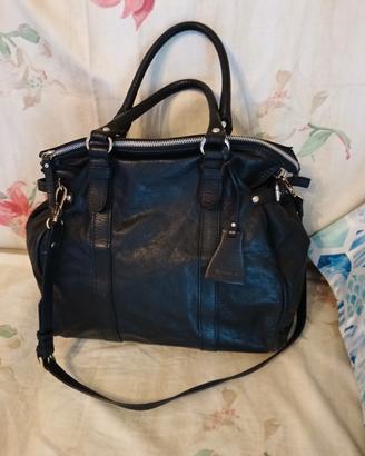 borsa in pelle nera 