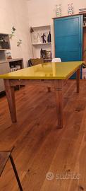 Tavolo mt 2x1 in legno laccato allungabile