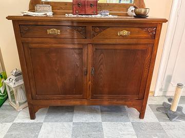 Mobile in legno antico con specchio
