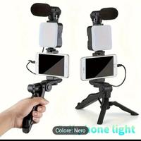 TREPPIEDE + MICROFONO x smartphone - NUOVO -