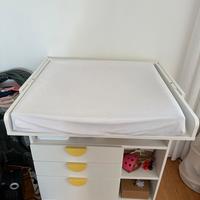 Fasciatoio con materasso a misura e due copri mate