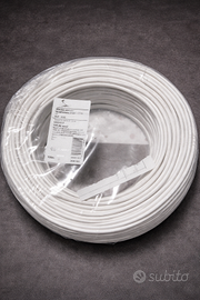 Cavo Elettrico H03VV-F 2x0,50 mm² Bianco 100 Metri