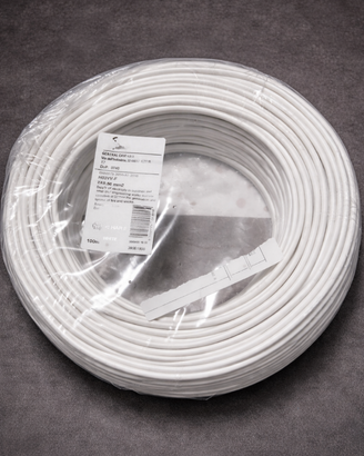 Cavo Elettrico H03VV-F 2x0,50 mm² Bianco 100 Metri