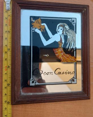 Specchietto publicitario vintage Caeon Casino