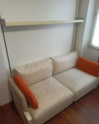 Letto matrimoniale a scomparsa con divano Clei