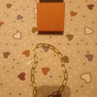 collana argento placcato oro amen 