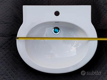 Lavabo AZZURRA Ceramica + Miscelatore Paini