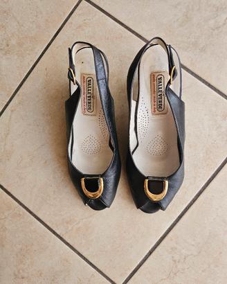 Scarpe donna in pelle nera  n. 38 Valleverde 
