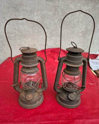 2 lanterne a petrolio vintage.