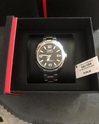 Orologio sector in acciaio nuovo con accessori