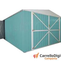 Box acciaio garage lamiera 360x600 azzurro