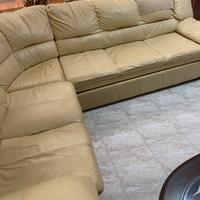 Divano letto vera pelle