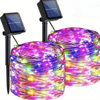 Coppia Lucine Luci Solari Da Giardino Luci a Corda