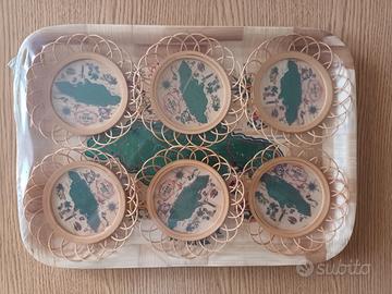 Vassoio con sottobicchieri per rum